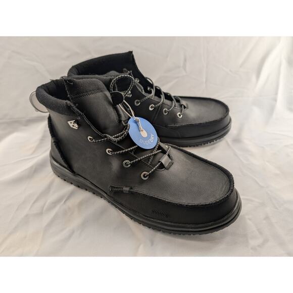NWT Hey Dude Shoes Bradley Boot Leather in Leather Black size 13 main image 8